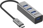 AlzaPower Metal USB Hub USB-C (M) to 4× USB-A 3.0 (F), asztroszürke (APW-HCA4A1Yv2)