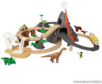 PlayTive Railway Set Dino Park MED vasútkészlet önjáró elemes teherautóval, vulkánnal, 49 részes