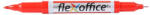 FlexOffice Alkoholos marker, 0, 4/1, 0 mm, kúpos, kétvégű, FLEXOFFICE " PM01" , piros (FO-PM01RED)