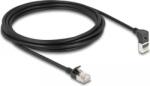 Delock 80289 S/FTP Cat6a RJ45 90° Patch kábel 3m - Fekete (80289)