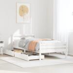 vidaXL fehér tömör fenyőfa ágy matrac nélkül 100 x 200 cm (3301607)
