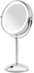 BaByliss Oglinzi cosmetice Oglinda cosmetica BaByliss 9436E, Led, Lupa, Marire 10x, 19 cm, 2 fete, rotire 360, Baterii AA, Silver (BL-9436E) - pcone