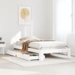 vidaXL fehér tömör fenyőfa ágy matrac nélkül 100 x 200 cm (3309006) - vidaxl