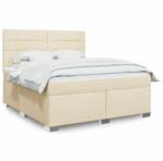 vidaXL krémszínű szövet rugós ágy matraccal 180 x 200 cm (3290572)