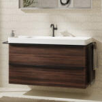 Hansgrohe Xelu Q Mosdószekrény mosdóhoz 1180/475 két fiókkal, matt fekete fogantyú/sötét dió 54038670 (54038670)