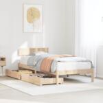 vidaXL tömör fenyőfa ágy matrac nélkül 90 x 200 cm (3301508)