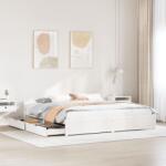 vidaXL fehér tömör fenyőfa ágy matrac nélkül 160 x 200 cm (3301693) - vidaxl