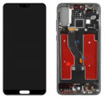 Huawei Y6 2019, Y6 Pro 2019, Y6s 2019 előlap keret, lcd kijelző és érintőpanel, fekete (OEM)
