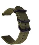  Curea din tesatura de nylon verde catarame zulu negre 24mm - ceas-shop