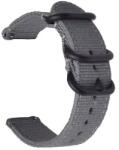  Curea din tesatura de nylon gri catarame zulu negre 20mm - ceas-shop