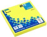 INFO NOTES Notes autoadeziv 75x75 mm, 80 file, galben neon, INFO NOTES (IN565434)
