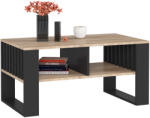 AKORD AKORD Rockford Sonoma Tölgy Dohányzóasztal Fekete Lábakkal (AKO-SPKPROCKFSONCZAR)