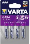 VARTA Elem, AAA mikro, 4 db, lítium, VARTA "Ultra Lithium (6103301404) - tonerpiac