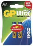 GP Batteries GP Ultra Plus AAA (LR03) alkáli mikro ceruza elem 2db/bliszter (B17112) - tonerpiac