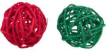 TRIXIE Xmas rattan labdák 2db 4cm (926542)