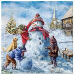  Decoupage szalvéta Snowman Fun - 1 db (Decoupage szalvéták)