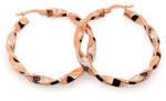 Heratis Forever Csavart karika fülbevaló görög mintával 3, 5 cm, rosé arany 14K IZ22366MR