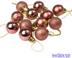  Karácsonyi gömb szett 12 db-os 2, 5cm - Rosegold