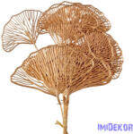  Metál gingko biloba 6 szálas köteg 37cm - Arany