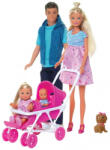 Hubners Set papusa Steffy, papusa Kevin, papusa Evi, si accesorii, fetite 3 ani+, Simba Steffi Love Papusa
