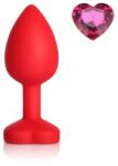 Mokko Toys Dop Anal Brighty, Medium, Silicon, Rosu/Roz, Mokko Toys