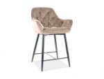  Scaun Bar CHERRY H-2 Catifea Bej BLUVEL 28 - divahome - 411,00 RON