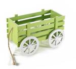 Decorer Carucior decorativ lemn verde 24 cm x 13 cm x 15 h (A51.41.53Ddeco)
