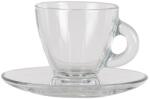 Clayre & Eef Ceasca cu farfurioara sticla transparenta 8x6x7 cm 85 ml (6GL3418deco)