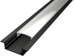 LED Solution Profil încorporat pentru benzi LED V1 negru Profil fără difuzor 1m