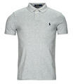 Ralph Lauren Rövid ujjú galléros pólók POLO COUPE DROITE EN COTON BASIC MESH Szürke EU S