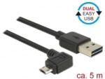 Delock EASY-USB 2.0-s A-típusú > EASY-USB 2.0-s Micro-B típusú kábel 5m fekete (85562) (85562)