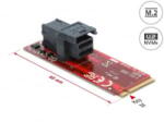 Delock adapter M. 2 Kulcs M > SFF-8643 NVMe (62721) (62721) - aqua