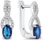 Brilio Silver Gyengéd ezüst fülbevaló kék cirkónium kövekkel EA293BW
