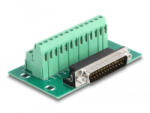 Delock D-Sub 25 tűs apa - Terminal Block DIN sínhez (66911) - aqua