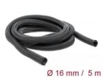 Delock fonott kábelharisnya önzáródó 5m x 16mm fekete (18910) (18910)