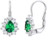 Silvego Ezüst fülbevaló zöld Swarovski kővel Created Stones SILVEGO31866G