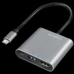 LogiLink USB 3.2 Gen1 Type-C adapter C/M-HDMI 2x USB 4K PD alu 0, 15m (UA0390)