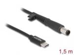 Delock Laptop töltőkábel USB Type-C apa - HP 7, 4 x 5, 0mm apa (87972) (87972) - aqua