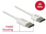 Delock HDMI-kábel Ethernettel - HDMI-A-csatlakozódugó > HDMI-A-csatlakozódugó 3m vékony (85138)