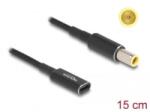 Delock Laptop töltőkábel adapterkábel USB Type-C anya - IBM 7, 9 x 5, 5 mm apa 15cm (60041) (60041) - aqua