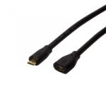 LogiLink USB 2.0 kábel Micro-USB/M - Micro-USB/F 1, 5m fekete (CU0122)