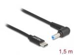 Delock Laptop töltőkábel USB Type-C apa - Acer 5, 5 x 1, 7mm apa (87976) (87976) - aqua