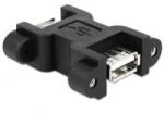 Delock Adapter USB 2.0 A-típusú anya > USB A-típusú anya rögzítő csavarokkal (65559) - aqua