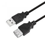 LogiLink USB 2.0 kábel USB-A/M - USB-A/F fekete 5m (CU0012B) (CU0012B)
