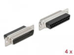 Delock D-Sub 25 tűs krimpelhető apa fém 4 db (66710) (66710)