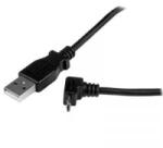StarTech USB-A - USB Micro-B (hajlított) adat- és töltőkábel 1m fekete (USBAUB1MU)