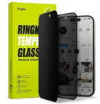 Ringke iPhone 15/ 16 Screen Protector Easy Slide Privacy Tempered Glass 9H with installation jig (2pcs) Transparent (G4as117) - vexio