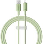 Baseus Cablu USB la Lightning, 480Mbps, 2.4A, 2m - Habitat Series (P10360200631-01) - Natural Green (KF2316063) - vexio