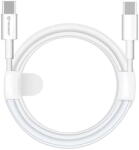 Techsuit Cablu de date Type-C to Type-C, Fast Charging, 60W, 480Mbps, 1m - Techsuit (PCB130) - White (KF2331696) - vexio