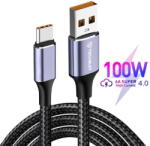 Techsuit Cablu de date USB to Type-C, Super Fast Charging, 100W, 480Mbps, 6A - Techsuit (PCB018) - Black (KF2331595) - pcone